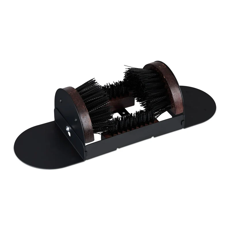 Grattoir à chaussures extérieur mural 70 x 30 x 15 cm nettoyage efficace sans effort style pratique en bois marron 13_0017505