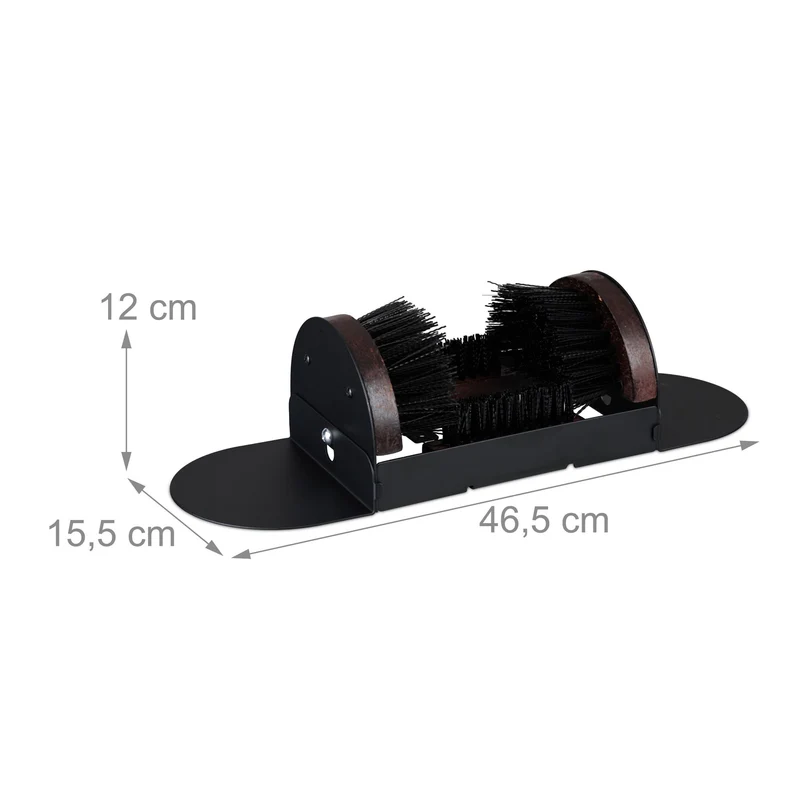 Grattoir à chaussures extérieur mural 70 x 30 x 15 cm nettoyage efficace sans effort style pratique en bois marron 13_0017505