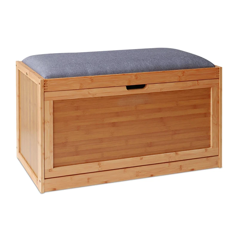 Banc à chaussures pratique pour entrée moderne assise confortable 110 x 40 x 45 cm en bois marron 13_0017161
