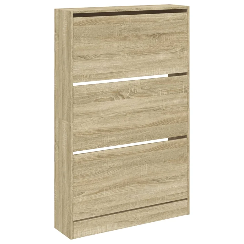 Armoire à chaussures range chaussures rangement meuble entrée couloir salon sonoma 80 x 21 x 125,5 cm bois ingénierie brun 02_0021730
