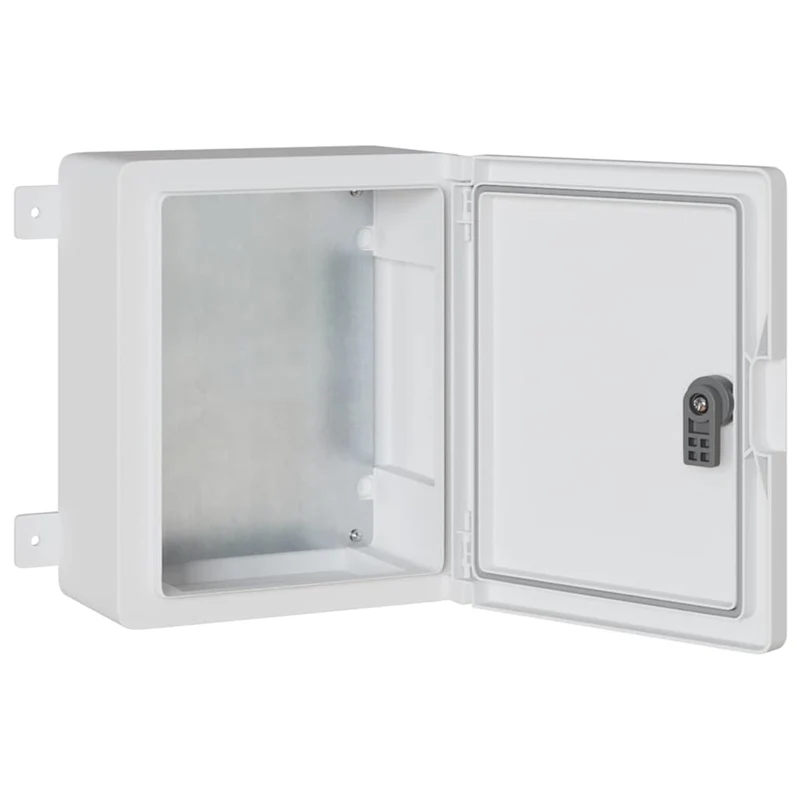 Armoire de contrôle moderne polyvalente 47 x 20 x 60 cm usage intérieur extérieur en plastique gris 02_0058193