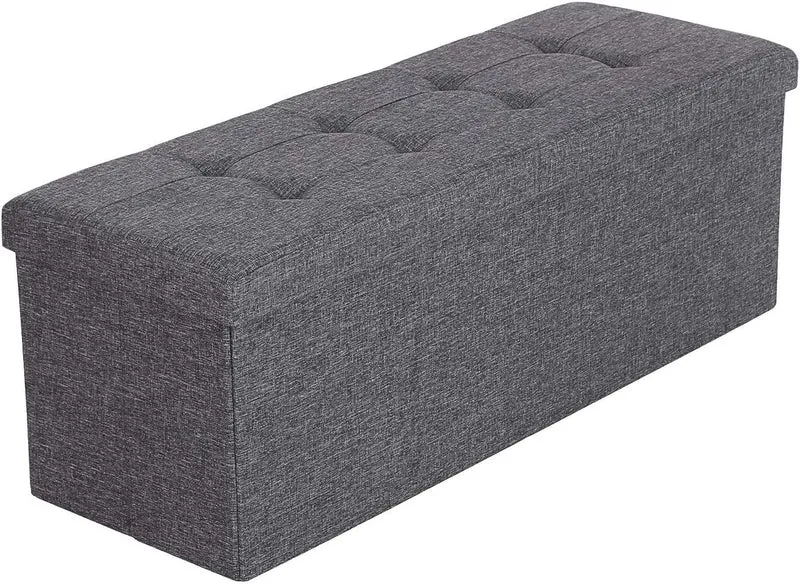 Banc pouf baquette de rangement 120 litres 110 cm gris foncé 12_0000223