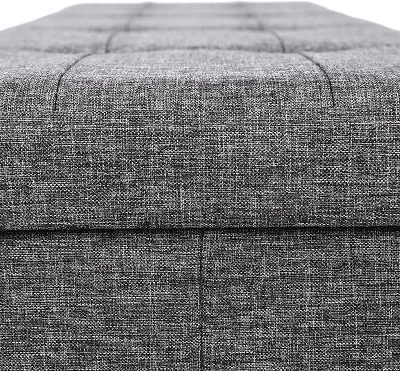 Banc pouf baquette de rangement 120 litres 110 cm gris foncé 12_0000223