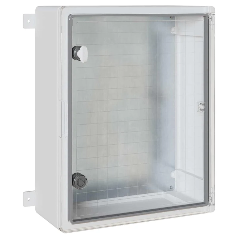 Armoire de contrôle polyvalente moderne intérieur extérieur 40 x 24,5 x 50 cm en plastique ABS gris 02_0058214