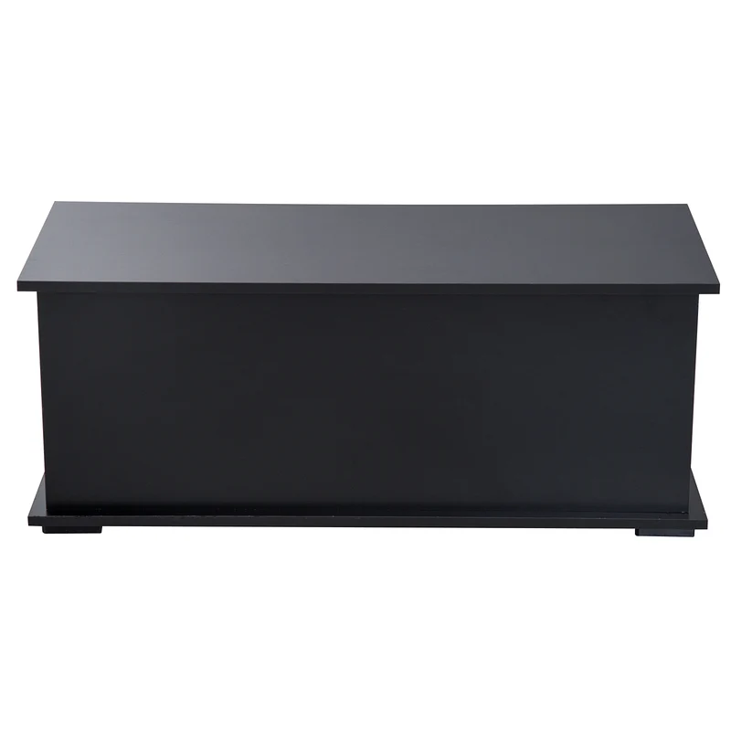 Coffre de rangement banc 100 x 40 x 40 cm grande capacité assise rangement moderne épuré en panneaux de particules noir 21_0001703