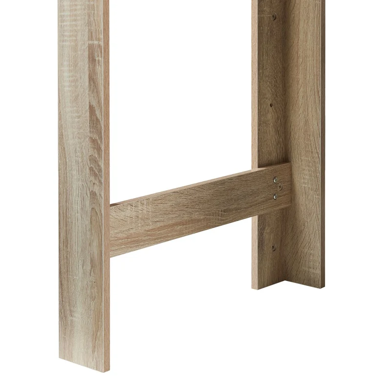 Table de bar 3 étagères 120 x 60 x 106 cm effet chêne 03_0010986