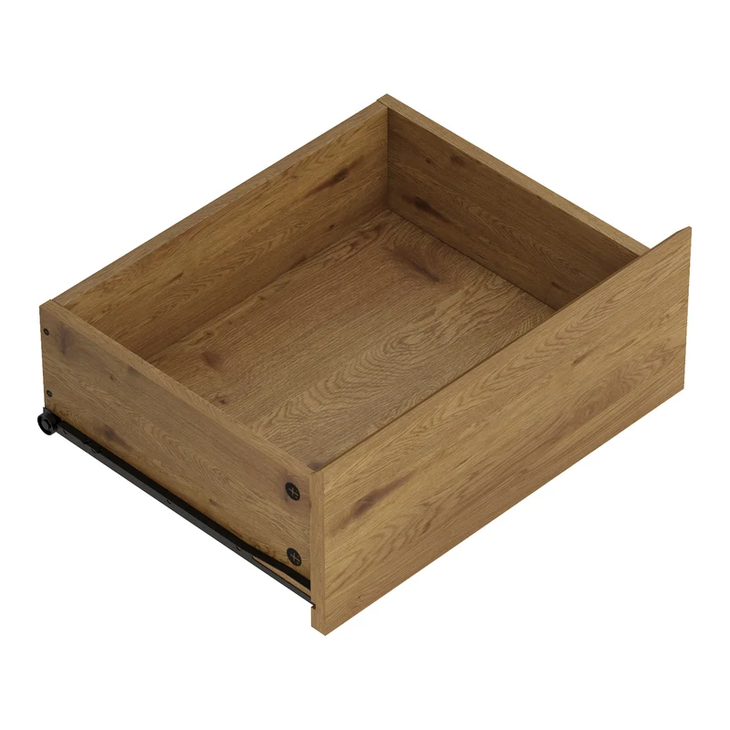 Buffet commode meuble de rangement salon entré chambre 77 x 120 x 40 cm effet chêne foncé 03_0009029