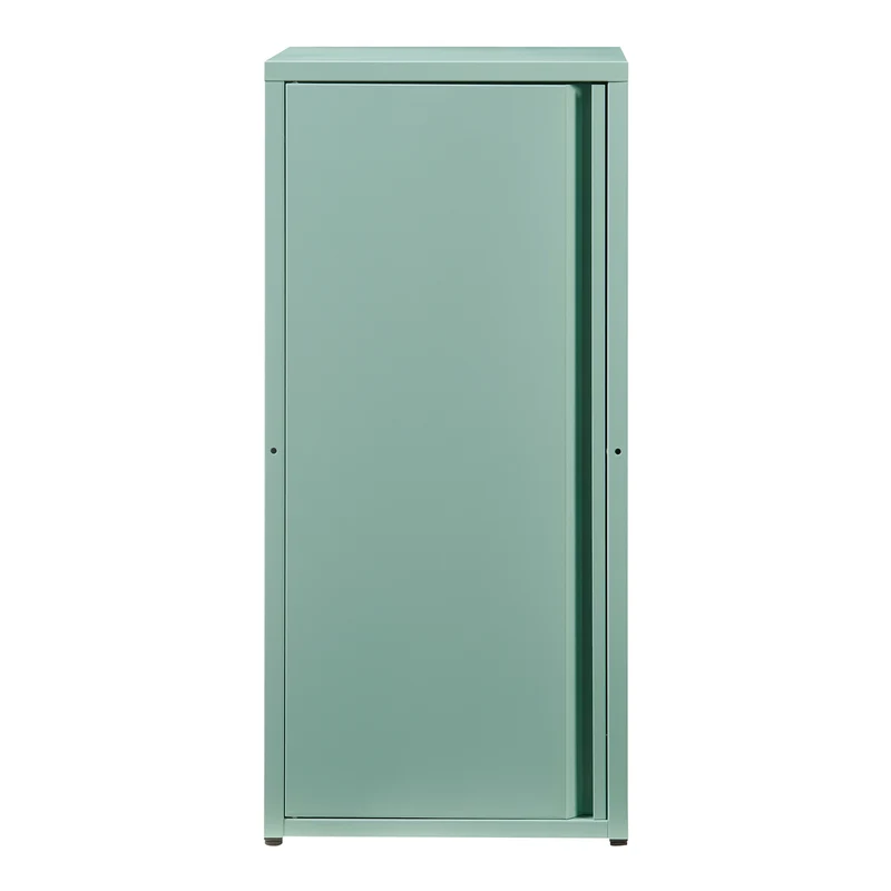 Armoire étagère meuble de rangement métallique acier 88 x 40 x 35 cm vert menthe 03_0008909