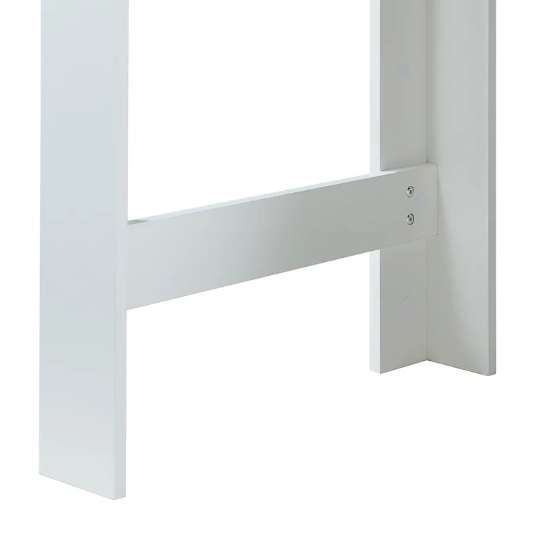Table de bar 3 étagères 120 x 60 x 106 cm effet chêne blanc 03_0010987