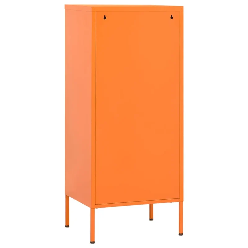 Armoire de rangement pratique 42,5 x 35 x 101,5 cm avec tiroirs extensibles design contemporain en acier orange 02_0046871