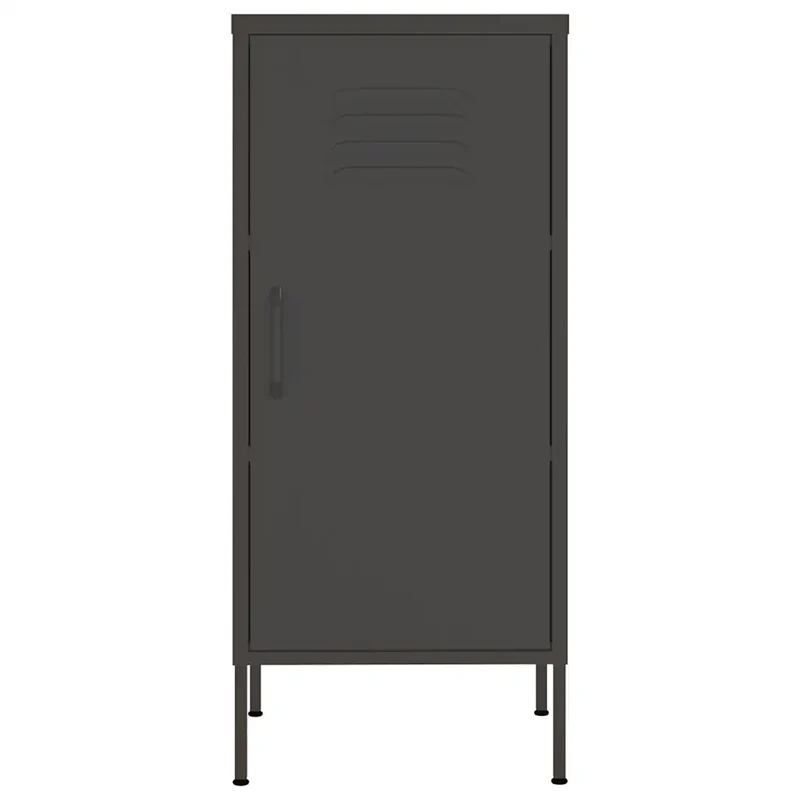 Armoire de rangement anthracite 42,5 x 35 x 101,5 cm avec 2 étagères réglables durable style moderne en acier anthracite 02_0046881
