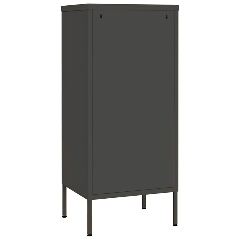 Armoire de rangement anthracite 42,5 x 35 x 101,5 cm avec 2 étagères réglables durable style moderne en acier anthracite 02_0046881