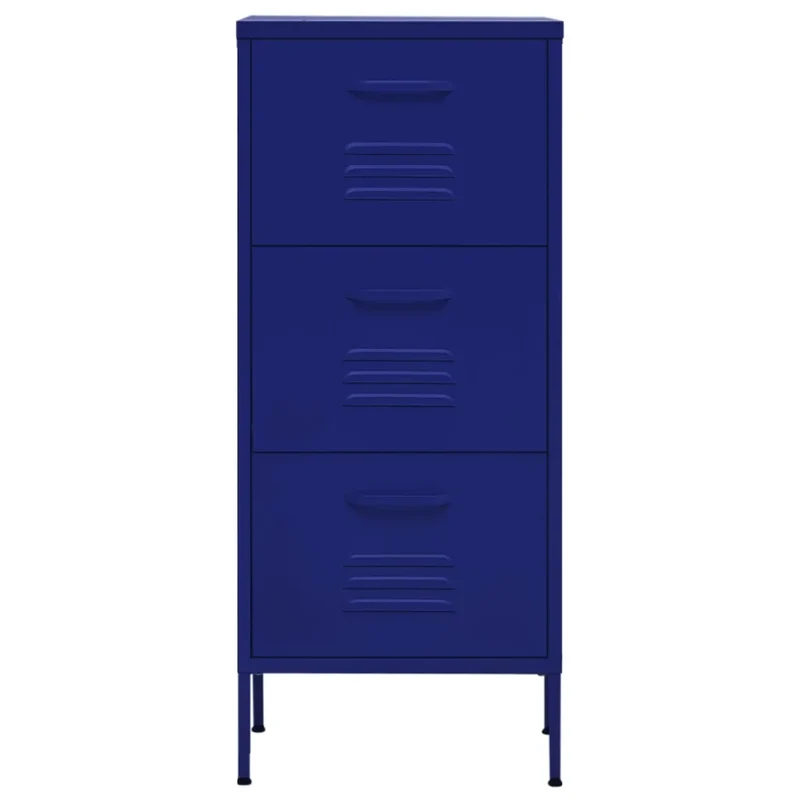 Armoire de rangement bleu marine 42,5 x 35 x 101,5 cm avec tiroirs en acier 02_0046869