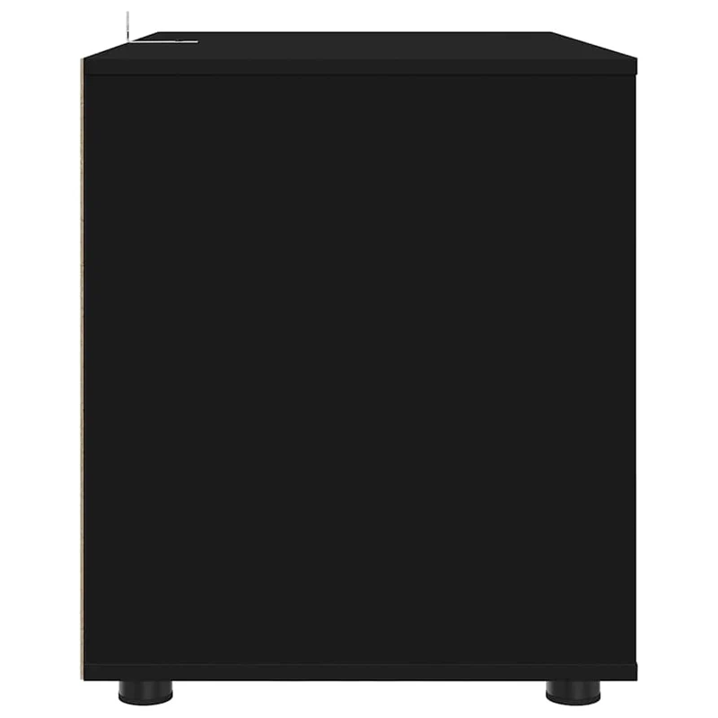 Armoire de rangement rectangulaire avec tiroirs style minimaliste salon chambre 80 x 48 x 57 cm en bois d'ingénierie noir 02_0054592