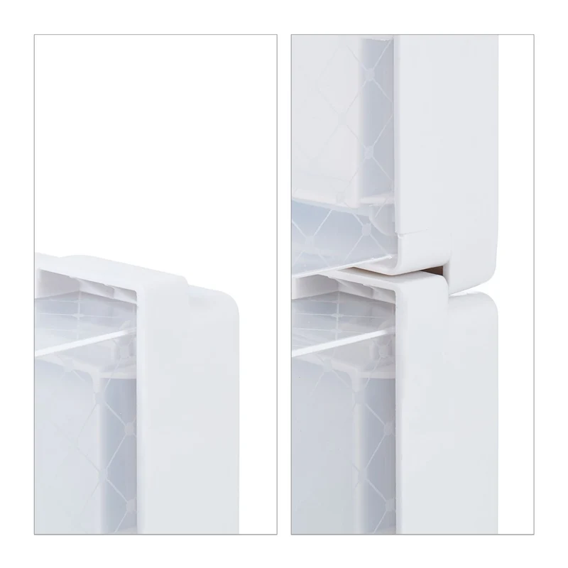 Lot de 6 boîtes de rangement empilables pour talons hauts 32 x 23 x 15 cm en plastique transparent 13_0014513