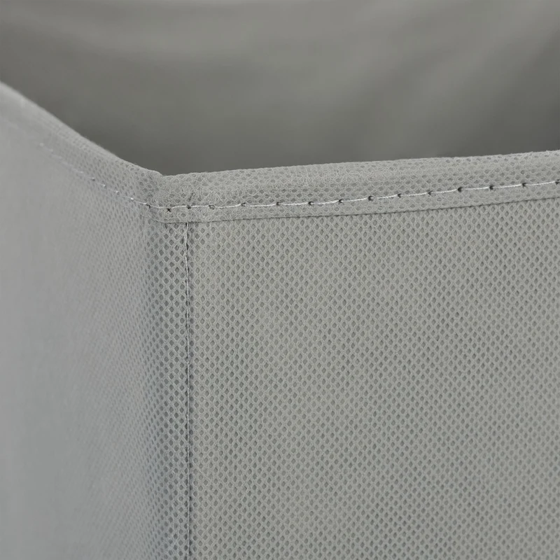 Lot de 4 bacs de rangement pliables pratiques chambre salon 30 x 30 x 30 cm en tissu gris 13_0014537