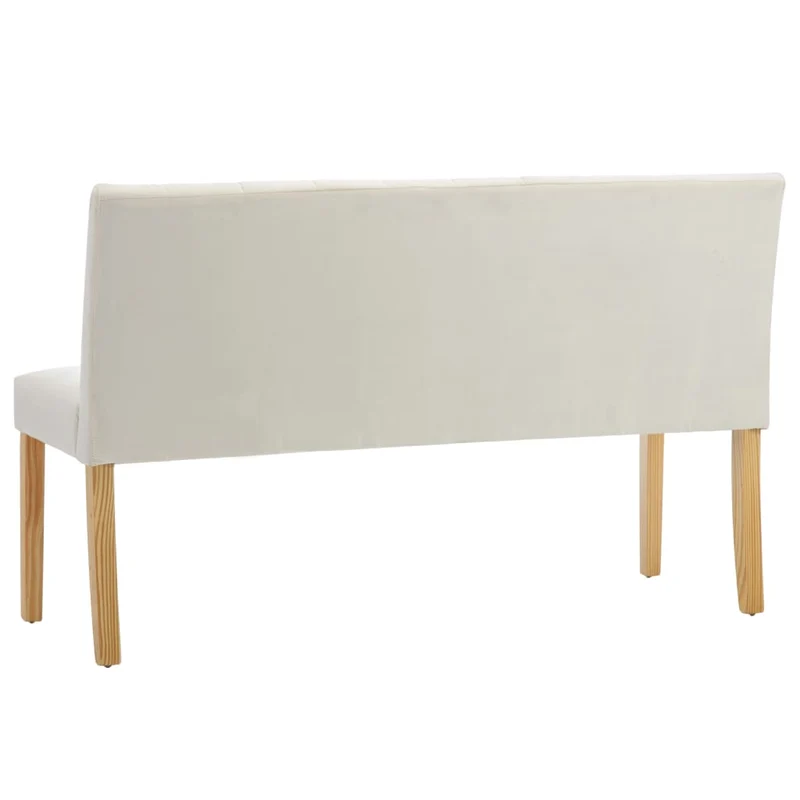 Banc banquette 140 cm crème velours 02_0010741