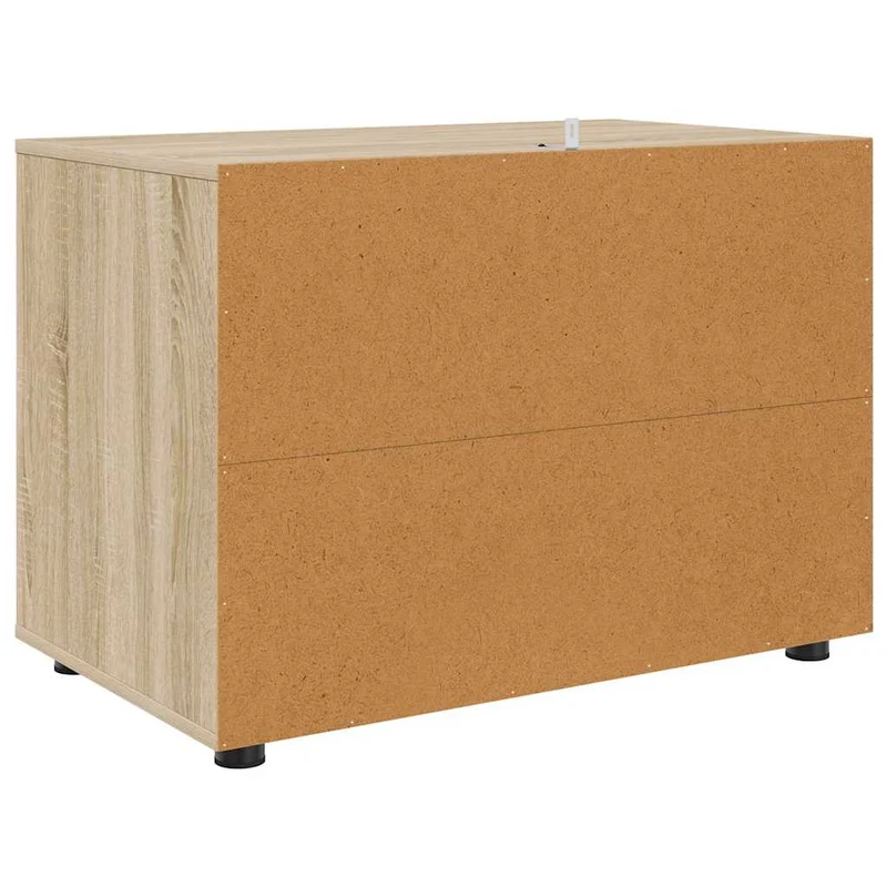Armoire de rangement rectangulaire pratique minimaliste 80 x 48 x 57 cm en bois d'ingénierie chêne sonoma 02_0054593