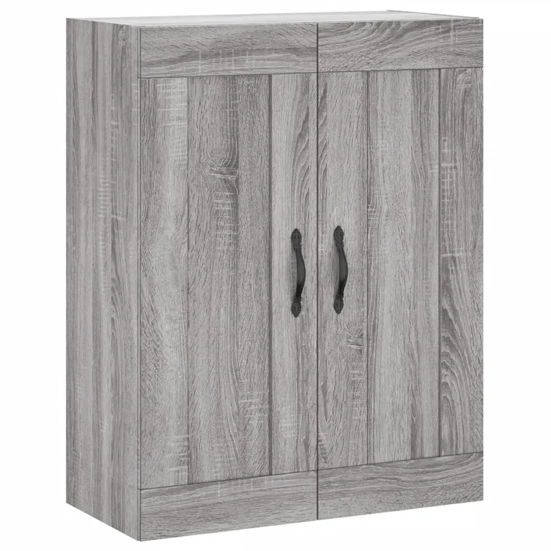 Lot de 2 armoires murales pratiques rangement 69,5 x 34 x 90 cm en bois d'ingénierie sonoma gris 02_0055474