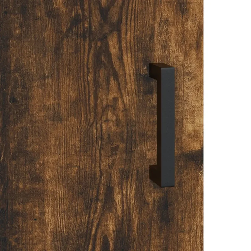 Lot de 2 armoires murales pratiques design contemporain 69,5 x 34 x 90 cm en bois d'ingénierie chêne fumé 02_0055361