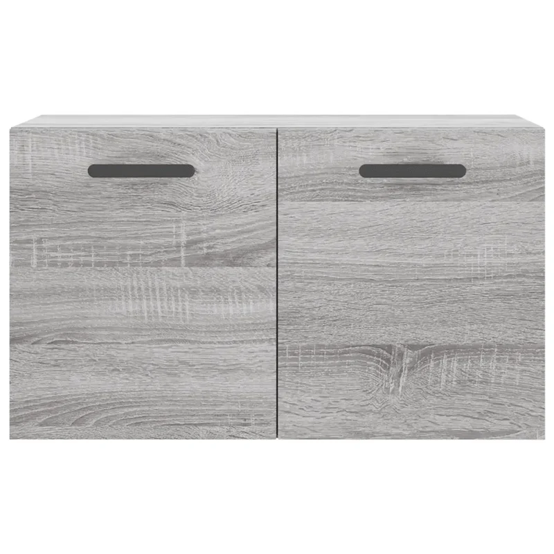 Armoire murale flottante fonction rangement déco 60 x 36 x 35 cm en bois d'ingénierie gris 02_0048847