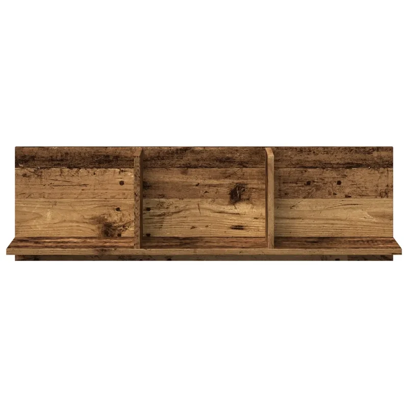 Armoire murale flottante moderne pratique rangement 100 x 16,5 x 30 cm en bois d'ingénierie vieux bois 02_0050593