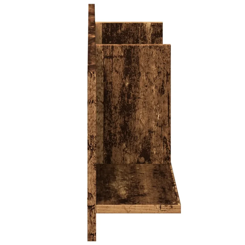 Armoire murale flottante moderne pratique rangement 100 x 16,5 x 30 cm en bois d'ingénierie vieux bois 02_0050593