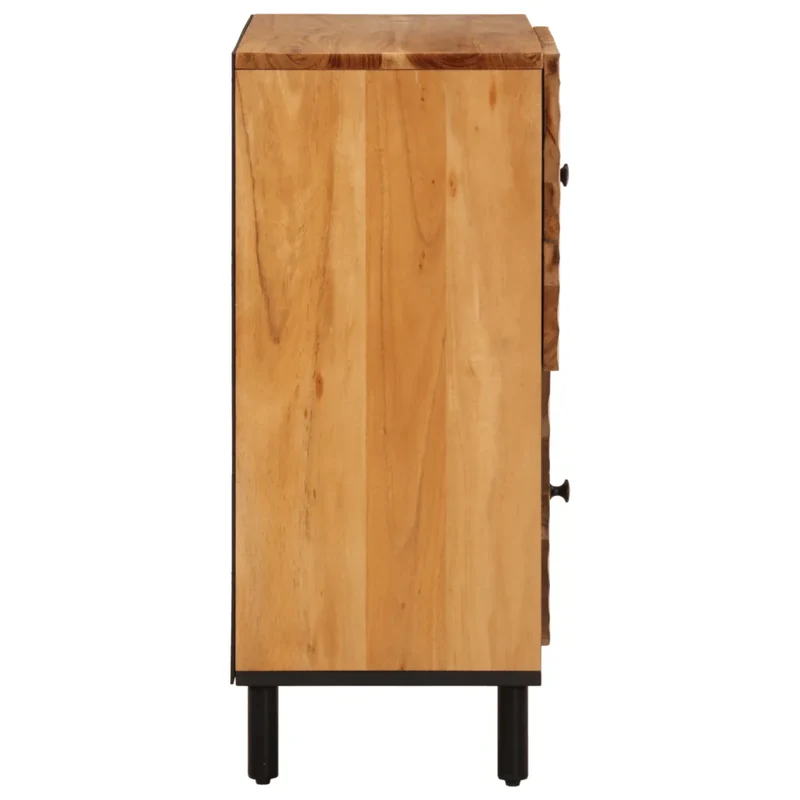 Armoire latérale 80 x 33 x 75 cm espace de rangement fonction d'affichage style intemporel en bois d'acacia naturel 02_0047195