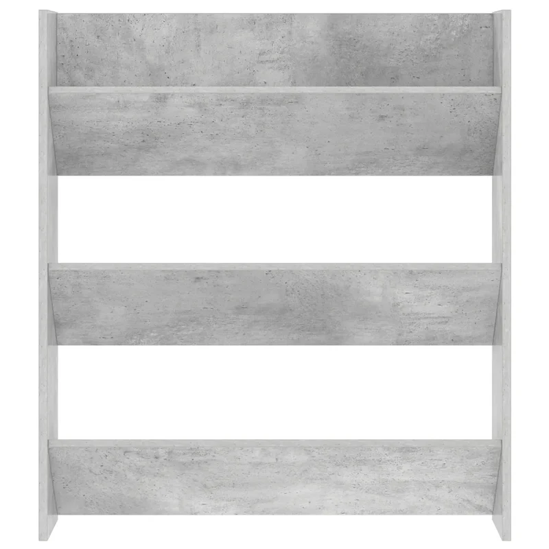 Armoire à chaussures murale moderne 80 x 18 x 90 cm 3 étagères basculantes style simple en aggloméré gris béton 02_0047901
