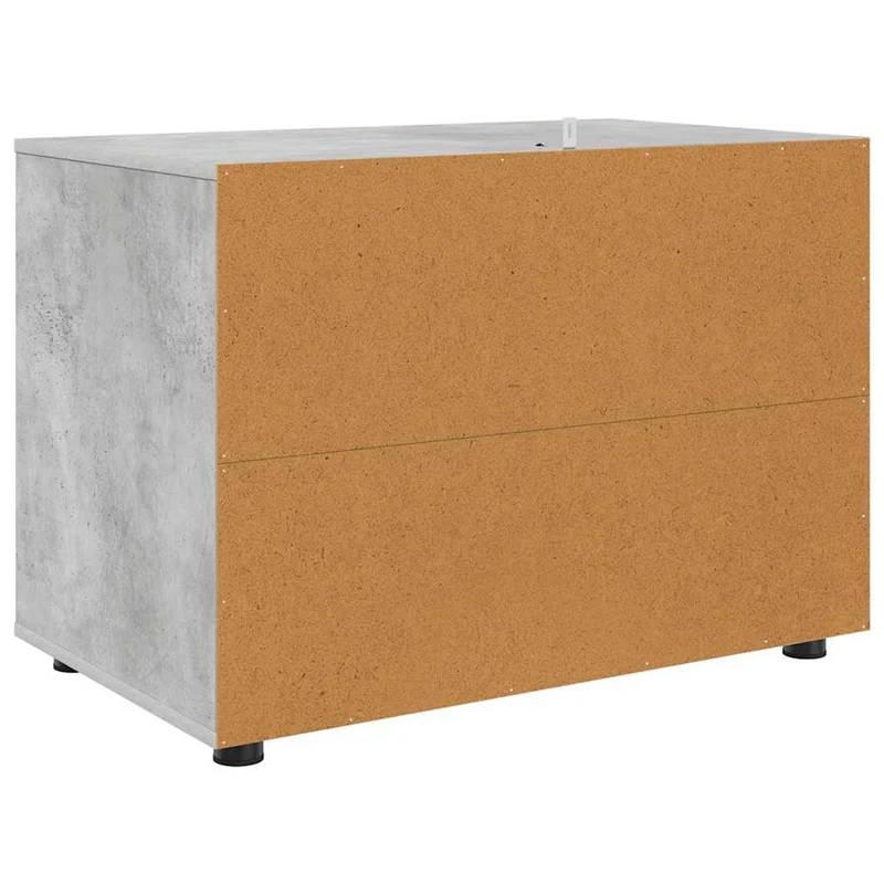 Armoire de rangement avec tiroirs ajustable style minimaliste salon chambre 80 x 48 x 57 cm en bois gris béton 02_0054594