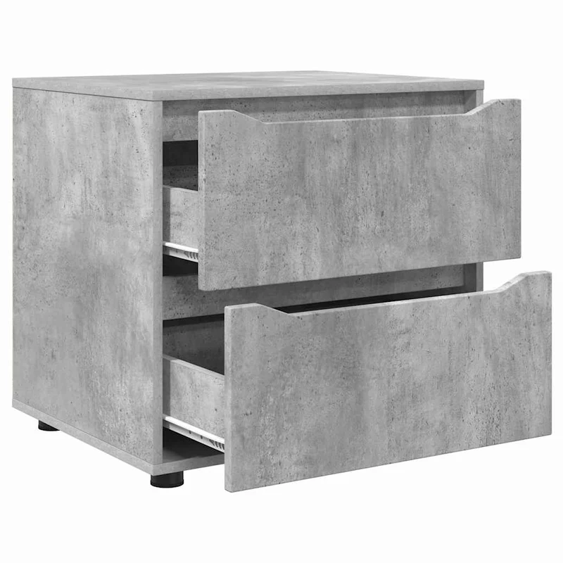 Armoire de rangement avec tiroirs pratique design épuré 60 x 48 x 57 cm en bois d'ingénierie gris béton 02_0054604