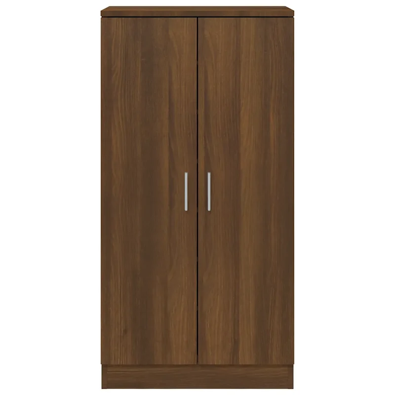 Armoire à chaussures chêne marron 55 x 35 x 108 cm grande capacité de rangement style contemporain en bois marron 02_0047075