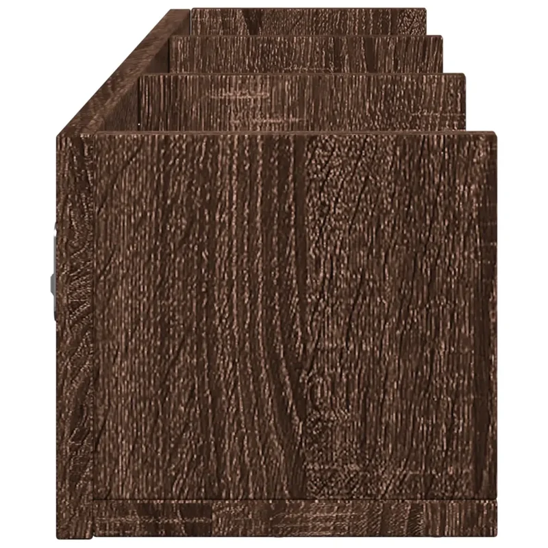 Lot de 2 armoires murales compactes design polyvalent pour rangement pratique 75 x 18 x 16,5 cm en bois chêne marron 02_0049409