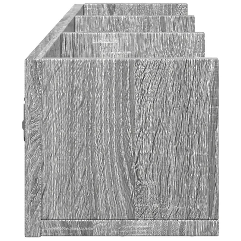 Lot de 2 armoires murales design polyvalent rangement 75 x 18 x 16,5 cm en bois d'ingénierie gris 02_0049407