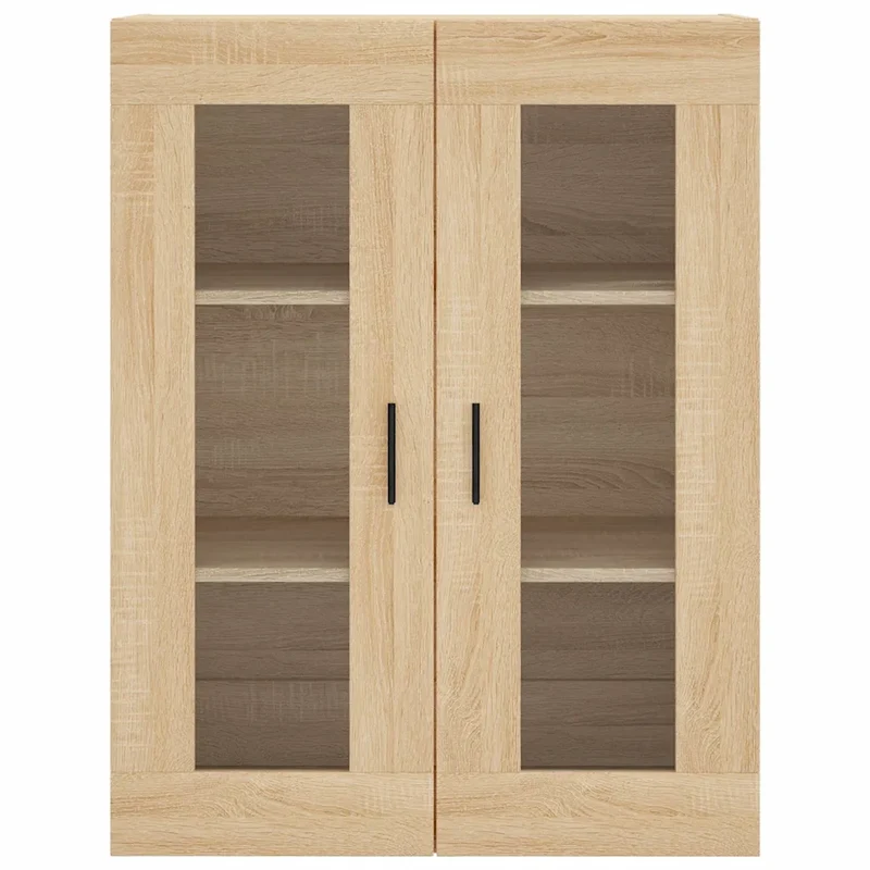 Armoire murale design pratique avec grand espace de rangement 69,5 x 34 x 90 cm en bois d'ingénierie chêne sonoma 02_0048636