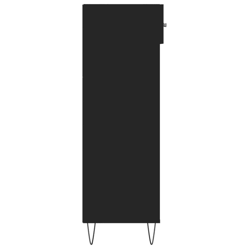 Armoire à chaussures noire moderne avec tiroir 60 x 35 x 105 cm en bois d'ingénierie noir 02_0048720