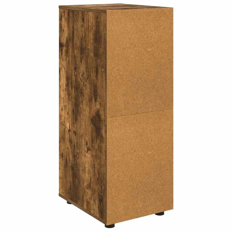Armoire de rangement rectangulaire avec tiroirs pratique salon chambre 40 x 48 x 105 cm en bois d'ingénierie chêne fumé 02_0054656