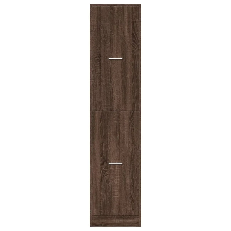 Armoire apothicaire en bois d'ingénierie classique 40 x 41 x 174 cm grand espace de rangement style contemporain en bois chêne marron 02_0055673