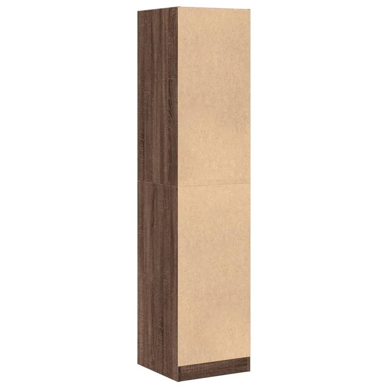 Armoire apothicaire en bois d'ingénierie classique 40 x 41 x 174 cm grand espace de rangement style contemporain en bois chêne marron 02_0055673