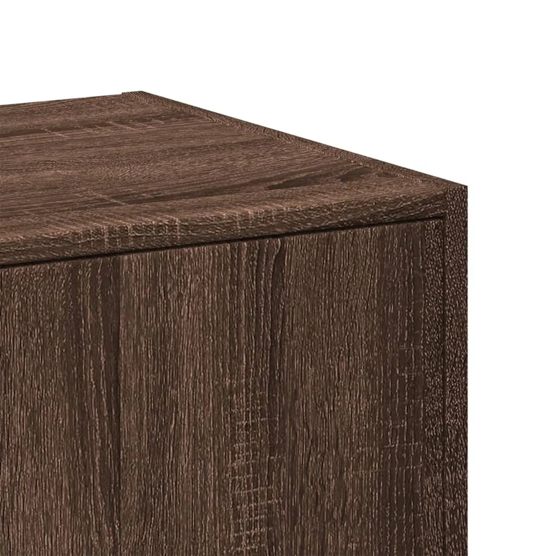 Armoire apothicaire en bois d'ingénierie classique 40 x 41 x 174 cm grand espace de rangement style contemporain en bois chêne marron 02_0055673