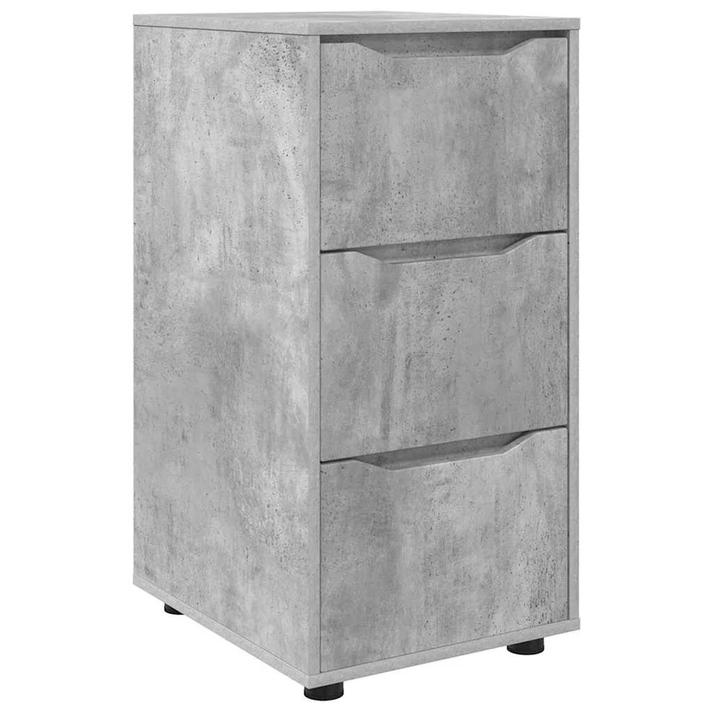 Armoire de rangement rectangulaire avec tiroirs pratique style minimaliste 40 x 48 x 81 cm en bois d'ingénierie gris béton 02_0054644
