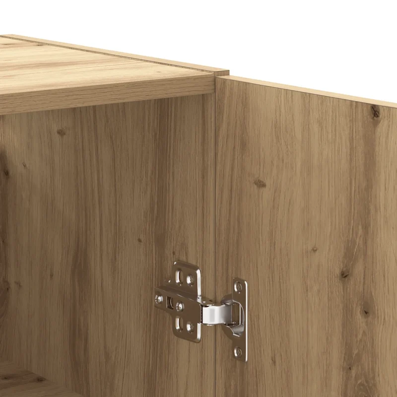 Armoire murale rangement élégante 69,5 x 34 x 90 cm en bois d'ingénierie chêne artisanal 02_0051127