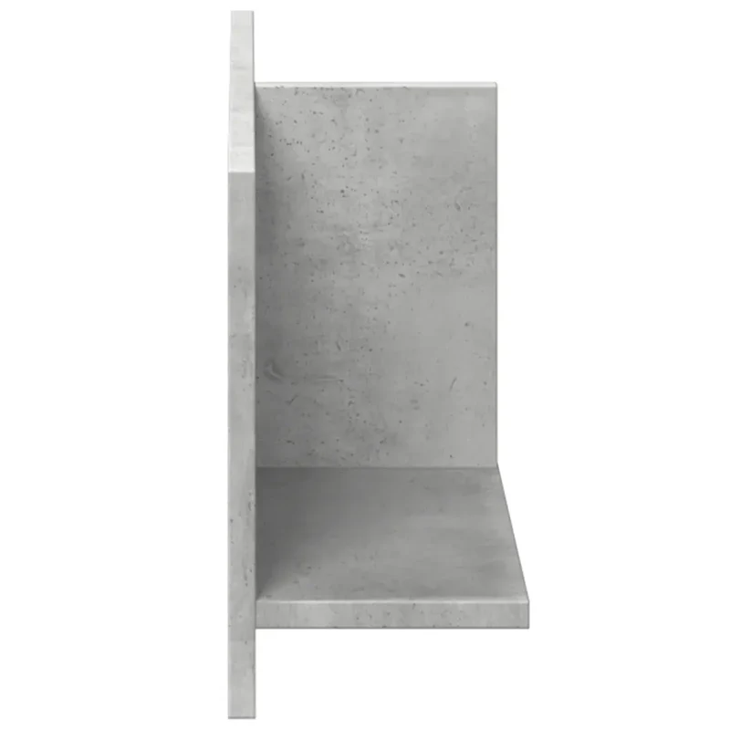 Armoire murale flottante moderne rangement gain de place 70 x 16,5 x 30 cm en bois d'ingénierie gris béton 02_0050580