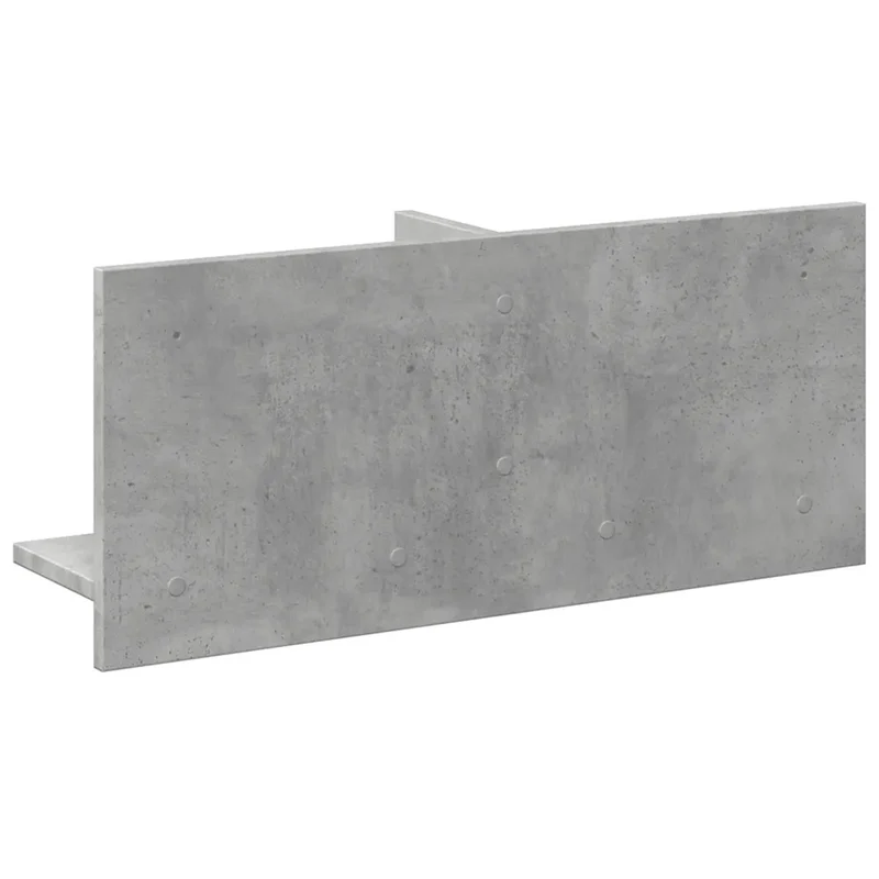 Armoire murale flottante moderne rangement gain de place 70 x 16,5 x 30 cm en bois d'ingénierie gris béton 02_0050580