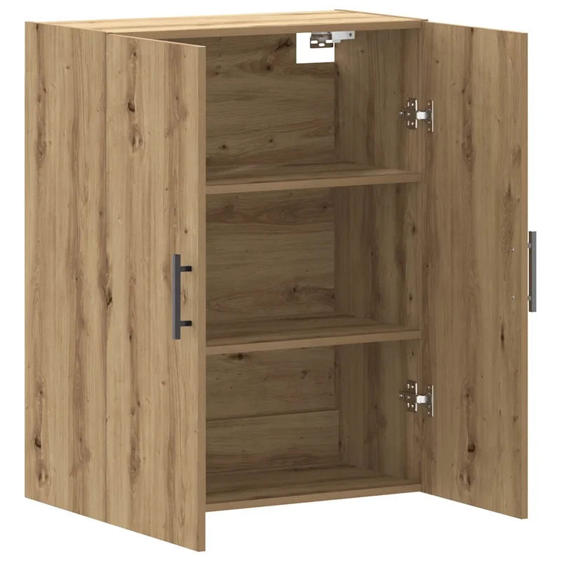 Armoire murale design pratique rangement suspendu 69,5 x 34 x 90 cm en bois d'ingénierie chêne artisanal 02_0051129