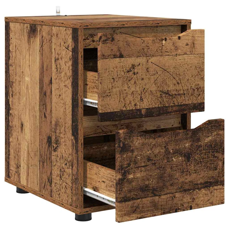 Armoire de rangement rectangulaire fonctionnelle 40 x 48 x 57 cm style minimaliste en bois d'ingénierie bois ancien 02_0054619