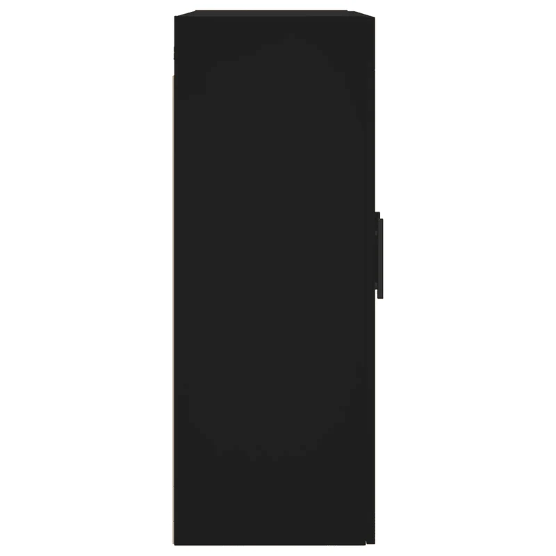 Lot de 2 armoires murales pratiques rangement design noir 69,5 x 34 x 90 cm en bois d'ingénierie noir 02_0055446
