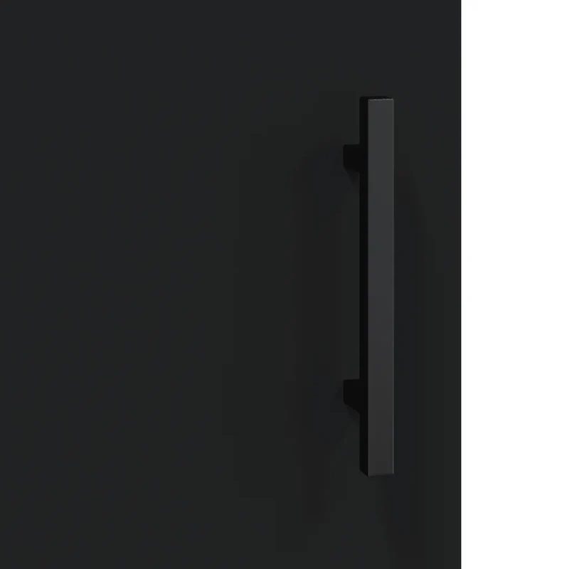Lot de 2 armoires murales pratiques rangement design noir 69,5 x 34 x 90 cm en bois d'ingénierie noir 02_0055446