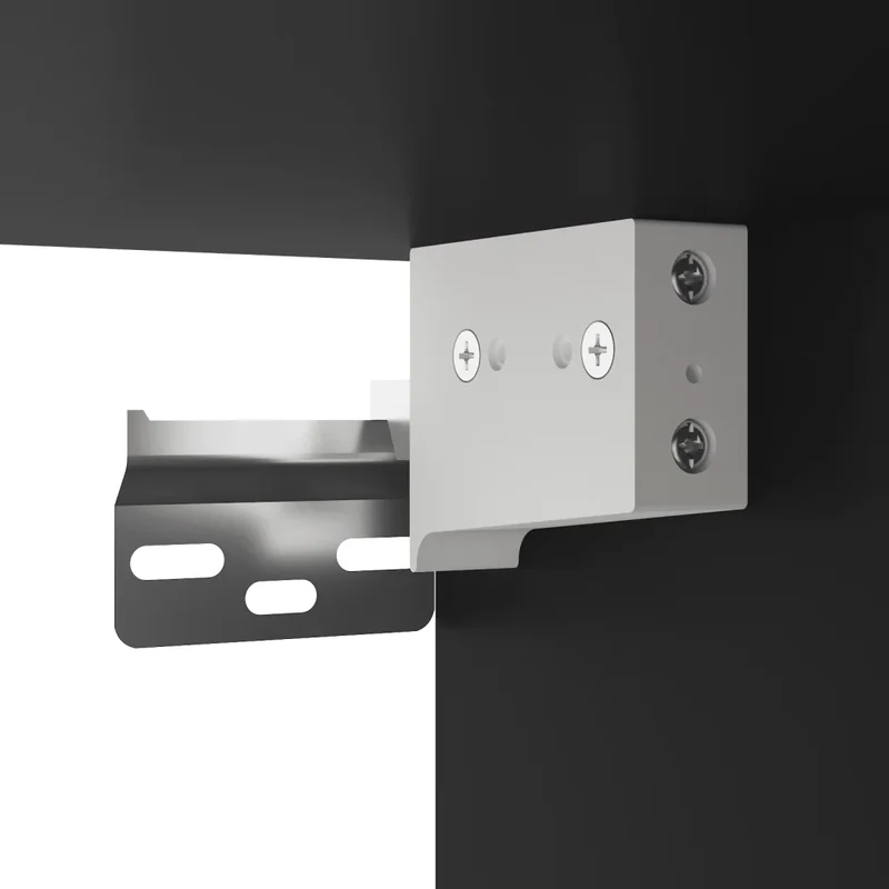 Lot de 2 armoires murales pratiques rangement design noir 69,5 x 34 x 90 cm en bois d'ingénierie noir 02_0055446
