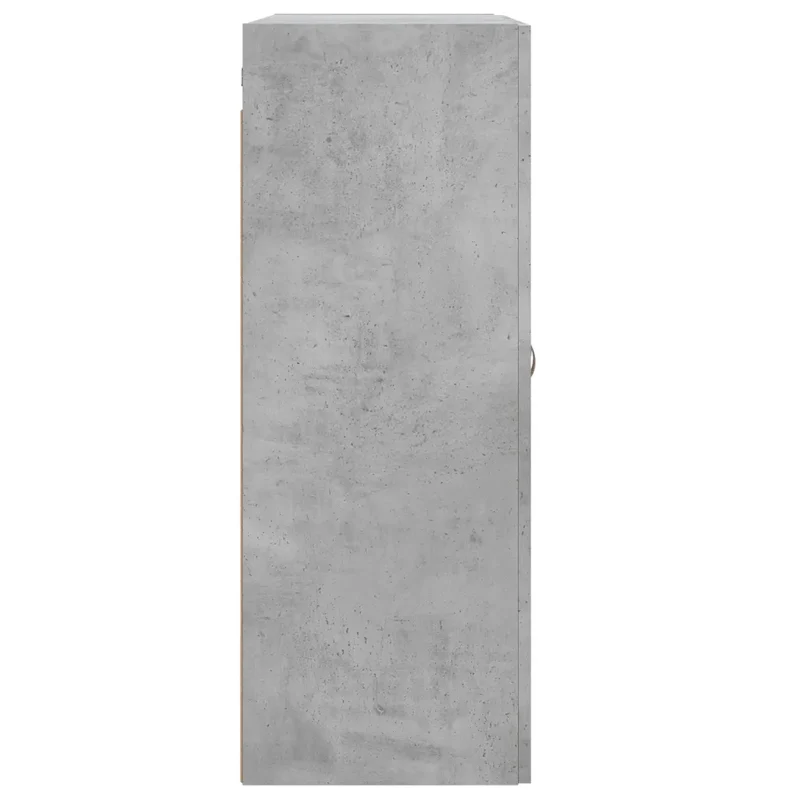 Lot de 2 armoires murales pratiques rangement décoratif 69,5 x 34 x 90 cm en bois gris béton 02_0055463